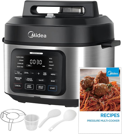 Midea WideMax 12-in-1 Electric Pressure Cooker, 6.5 Quart, 12 Presets, Rice by Makeyourselfathome