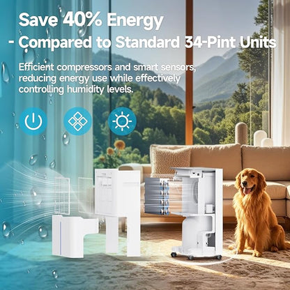 AIRVIP 34 Pints Dehumidifiers for Home - Image 5