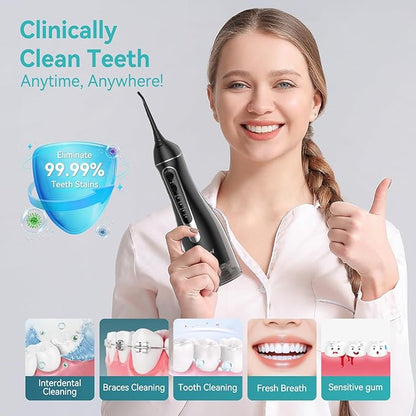 Water Dental Flossers for Teeth, 300ML Cordless Portable Electric Water Flosser - Image 5