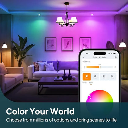 Linkind Matter Smart Bulbs, E12 Led Bulb Works - Image 7