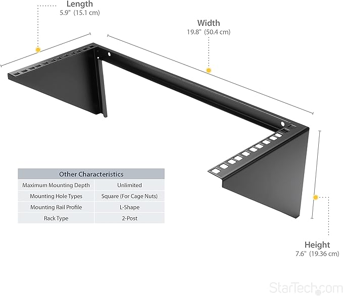 StarTech.com 4U Wall Mount Patch Panel Bracket - Image 4