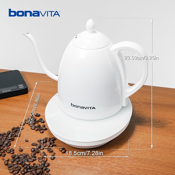 Bonavita Cosmopolitan 1.0L Gooseneck Electric Kettle, Stainless Steel Water - Image 2