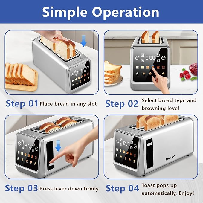 Smart Toaster 4 Slice, Touch Screen, Digital Toasters - Image 5