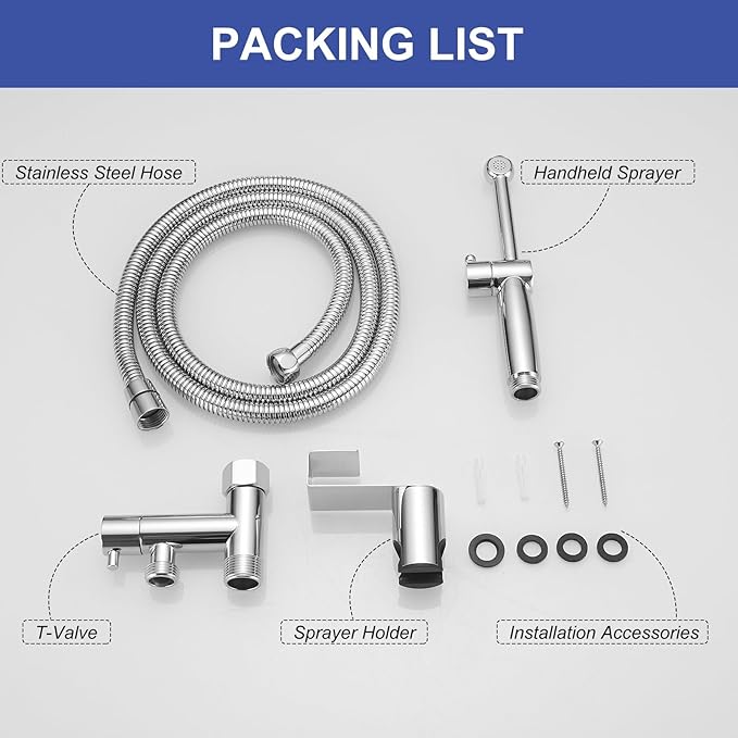 Chrome Handheld Bidet Sprayer for Toilet - Image 4