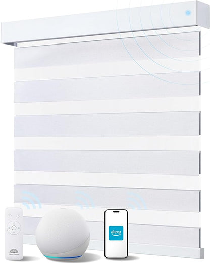 Smart Zebra Blinds for Windows, Alexa Motorized Blinds by JaeJaes