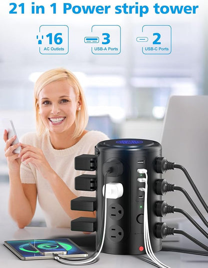 Power Strip Tower Surge Protector - Image 2