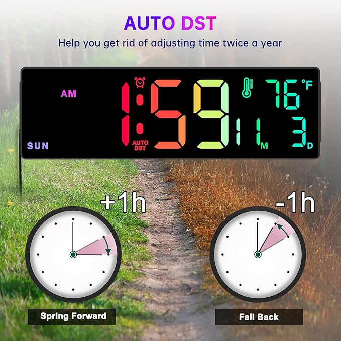 Soobest 14.2" Large Display Digital Wall Clock - Image 6