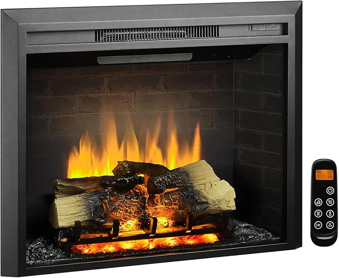 LegendFlame Carl 30" W Electric Fireplace Insert, Fireplace Heater 750/1500W by LegendFlame