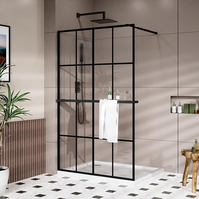 Goodyo 46" x 72" Shower Glass Door Tempered Glass Shower Screen by Goodyo