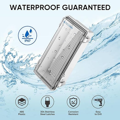 TICONN Waterproof Electrical Junction Box IP67 ABS Plastic Enclosure - Image 2