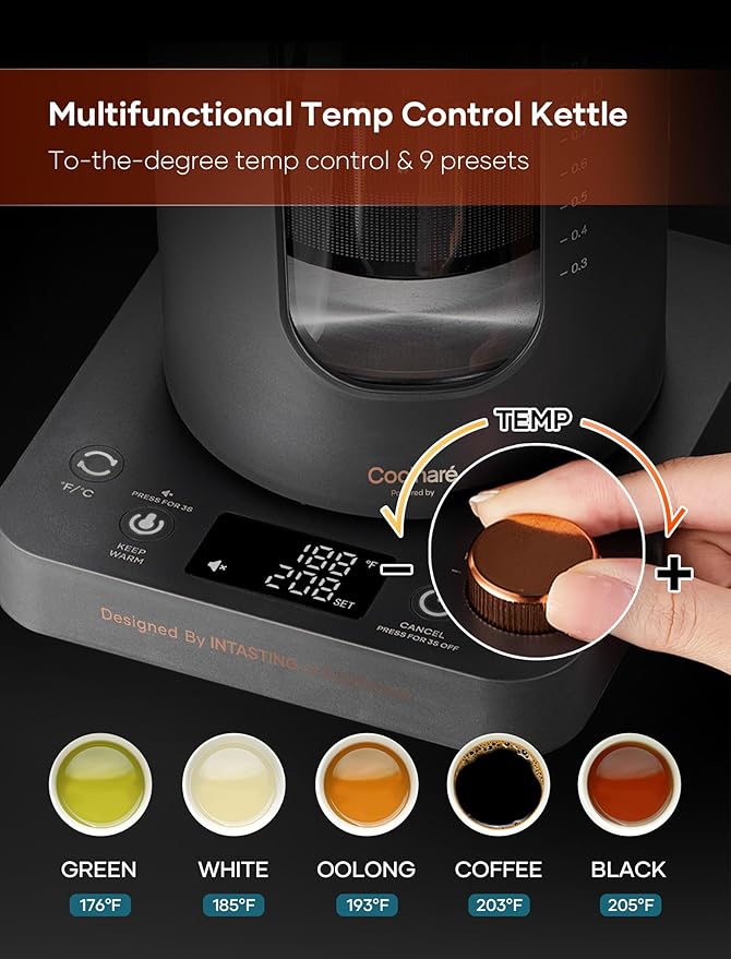 Electric Tea Kettle, INTASTING Glass Electric Kettle - Image 3