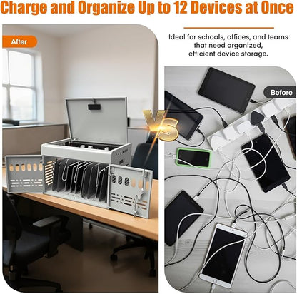 12-Device Charging Cabinet -Lockable Charging Station - Image 2