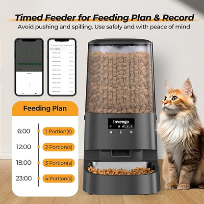 Automatic Cat Feeder with App Control, 5L Food Dispenser - Image 3