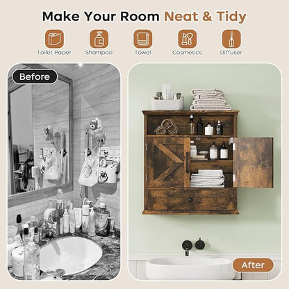 Bathroom Wall Cabinet, Wall Mounted Medicine Cabinet - Image 5