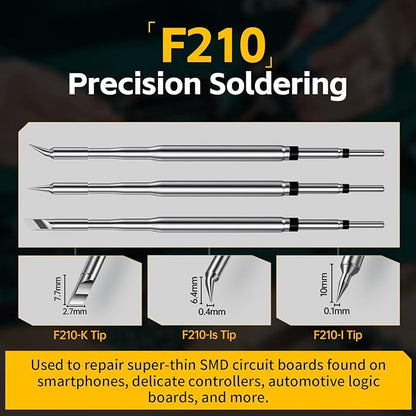 FNIRSI DWS-200 200W 210 Precision Digital Soldering Station Kit - Image 7