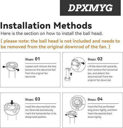 DPXMYG 24 inch Ceiling Fan Downrod - Image 4