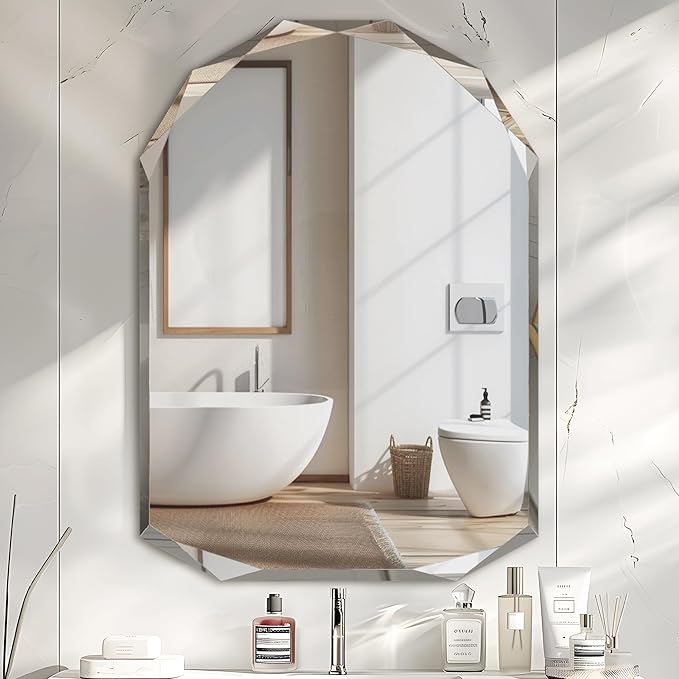 Suidia Bathroom Mirror, Frameless Bathroom Mirror - Image 3