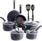 T-fal Ultimate Hard Anodized Nonstick Cookware Set 12 Piece, Oven Broiler Safe by T-falbrand