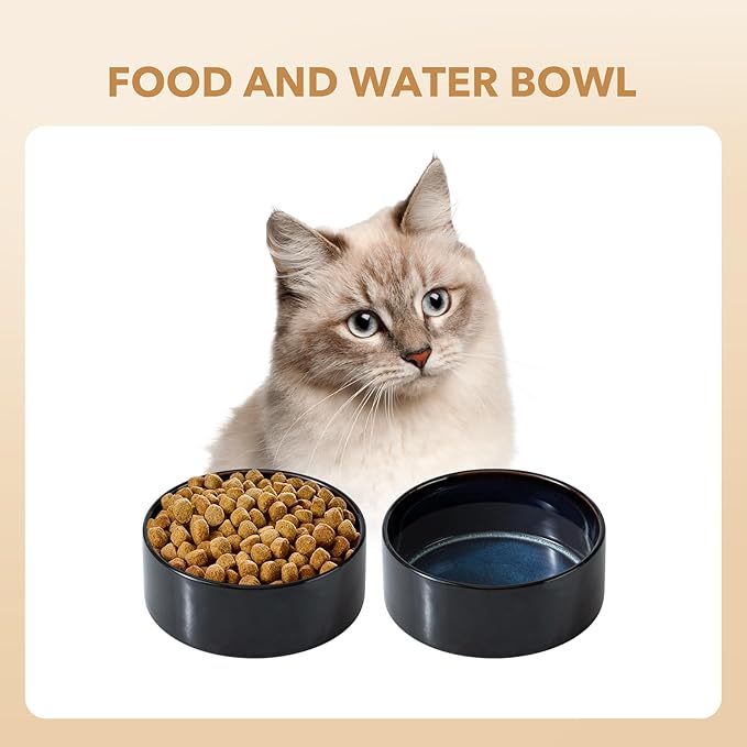 Ceramic 5.1inch Set of 2 Dog and Cat Bowls - Image 6