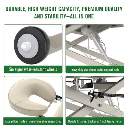 Electric Massage Table, Electric Lift Motor Height adjustable and Manual - Image 4