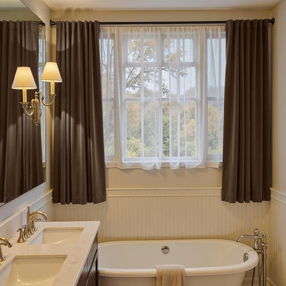 Lazzzy Velvet Blackout Curtains Thermal Insulated Room Window Drapes Super Soft - Image 6
