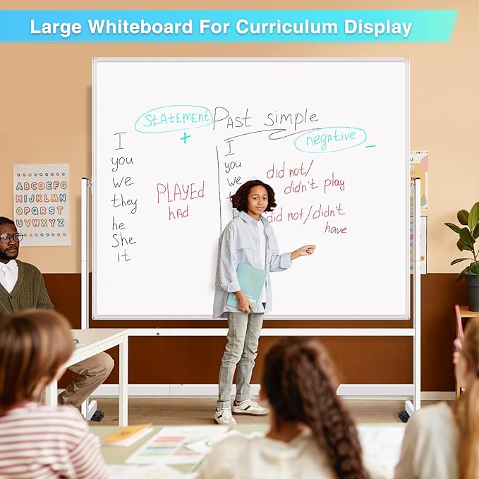 maxtek Rolling Whiteboard 60x48, Large Double-Sided White Board Dry Erase on - Image 6