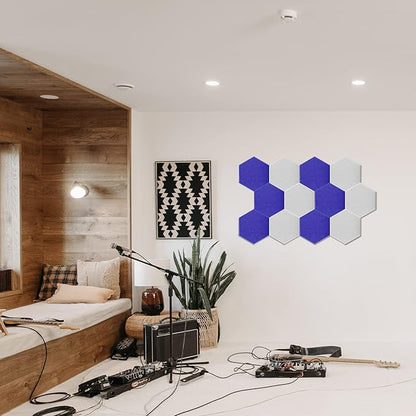 18Pack Hexagon Acoustic Panels 12" X 10" X 0.4" Sound Proof Panels, High - Image 6