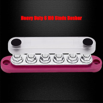 6 x M8 Studs Power Distribution Block Bus Bar 12V, Ampper 5.9" HD 200A Marine - Image 4