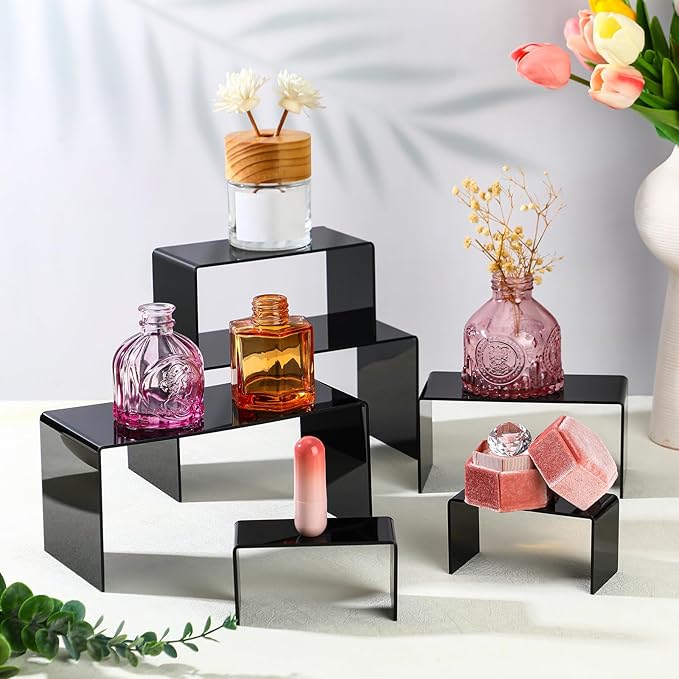 Chuangdi 2 Sets Acrylic Display Risers, Product Stand, Jewelry Display Riser - Image 4