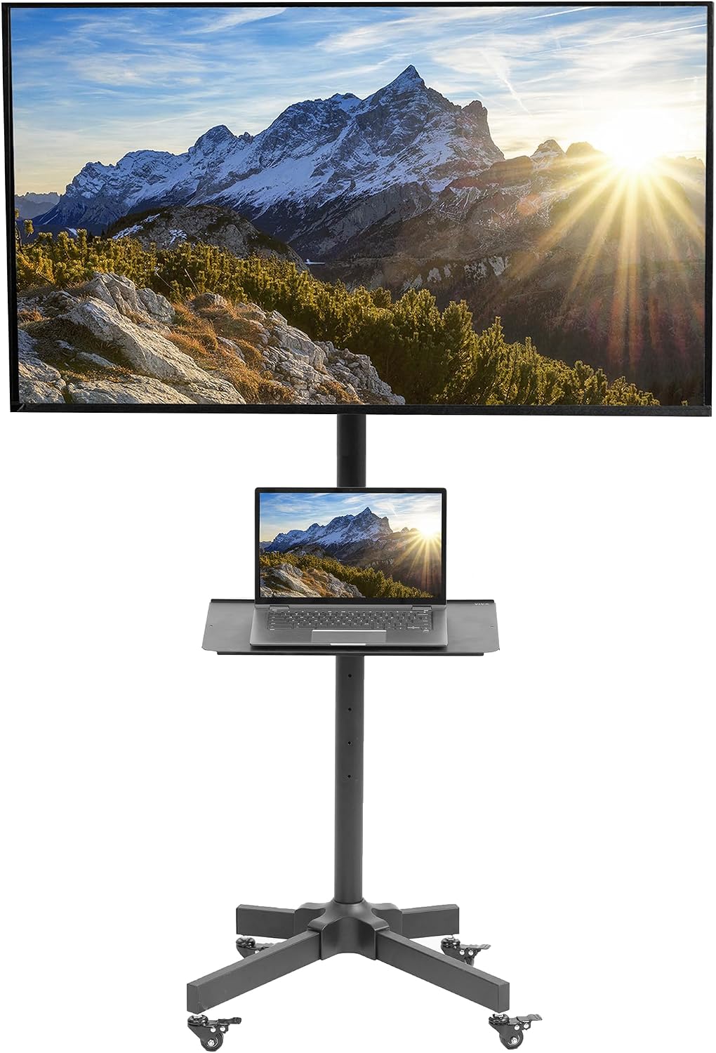VIVO Mobile TV Cart with Laptop DVD Shelf for 13-60 in Screens