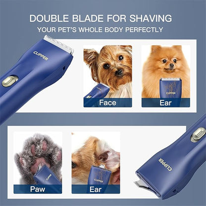 2 in 1 Prowerful Home Professional Dog Grooming Kit Clipper Low Noise USB - Image 4