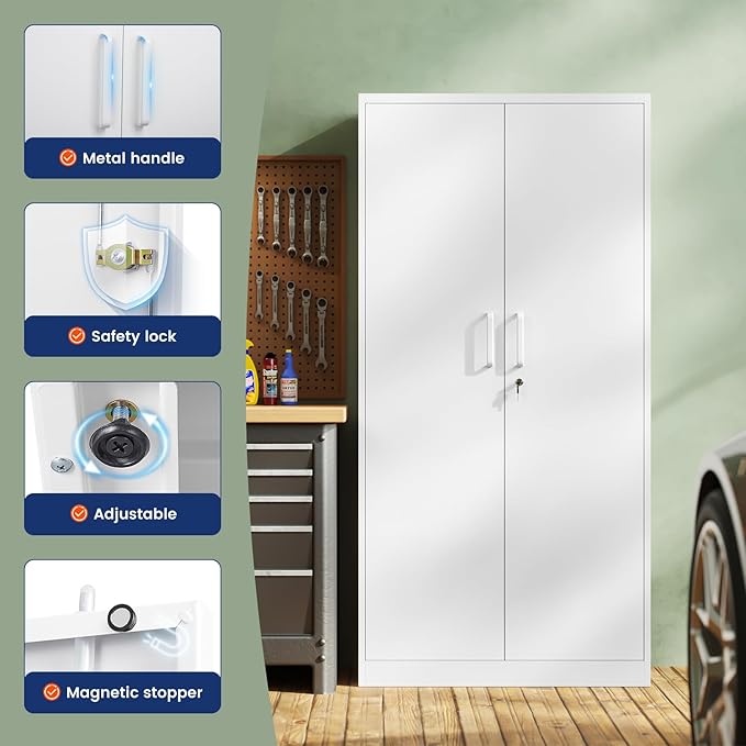 Yizosh Metal Garage Storage Cabinet - Image 4