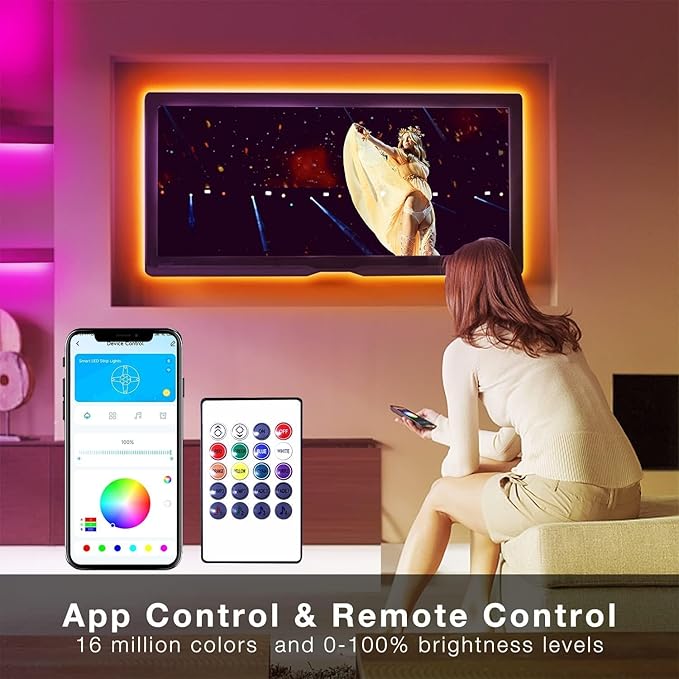 DAYBETTER 130ft Smart WiFi Led Lights, Led Strip Lights Work - Image 3