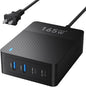 RYND 2026 Latest USB C Fast Charger, 165W GaN 4-Port Charging Station Hub Block by RYND