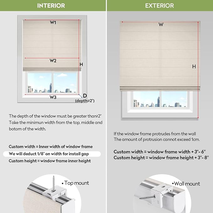 ZSTARR Smart Roman Shades Rechargeable Motorized Blinds - Image 6