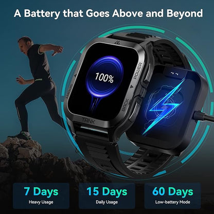 AMAZTIM Smart Watch, 60 Days Extra-Long Battery, 50M Waterproof, Rugged - Image 4