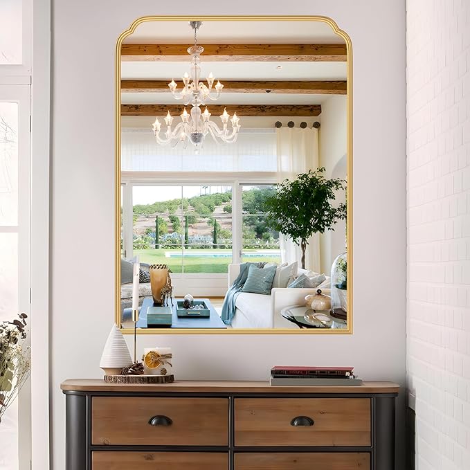 30X40 Inch Gold Bathroom Mirror - Image 4
