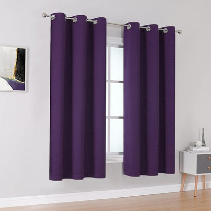 DUALIFE Purple Blackout Curtain Panels - Image 2