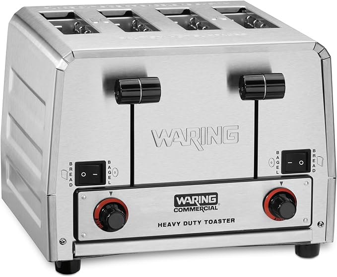 Waring Commercial WCT855 4-Slice Heavy Duty Commercial Pop-Up Bread/Bagel by WaringCommercialProducts