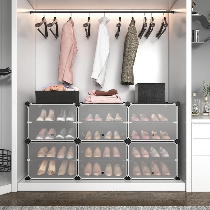 ROJASOP 6-Tier 24-Pair Expandable Shoe Rack Organizer - Image 5