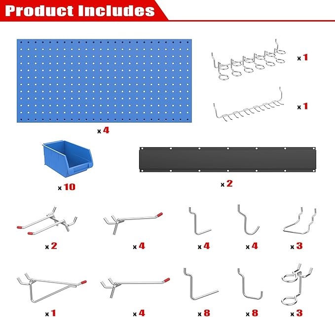 Ultrawall Pegboard Wall Organizer, Garage Storage System - Image 6
