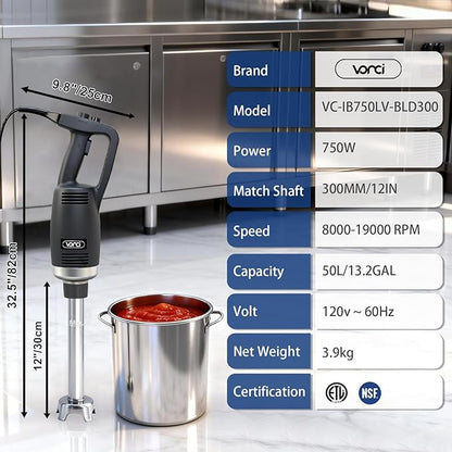 VONCI 750W Commercial Immersion Blender, Electric Hand Blender - Image 5