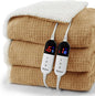 Heated Blanket Electric Blanket Queen Waffle, 84x90 Inches Dual Controllers by blunique