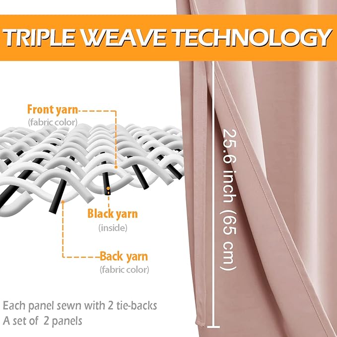 Hiasan Short Blackout Curtains for Bedroom - Image 4