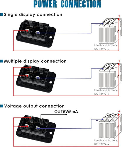 Runleader LED Battery Level Monitor, Volt.12V/24V, Charge and Discharge - Image 7