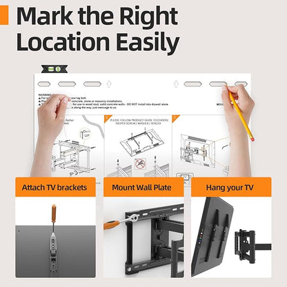 IWORKBOARD 75 85 inch Full Motion TV Wall Mount - Image 6