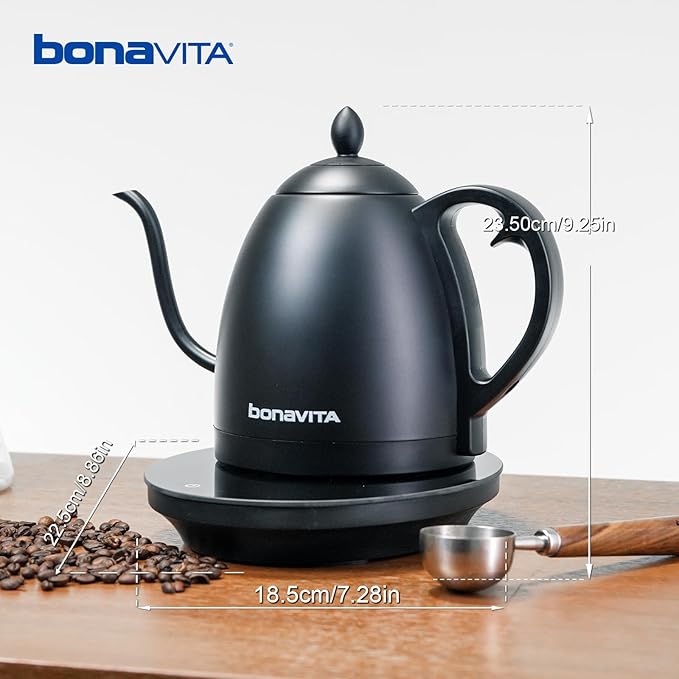 Bonavita Cosmopolitan 1.0L Gooseneck Electric Kettle, Stainless Steel Water - Image 2
