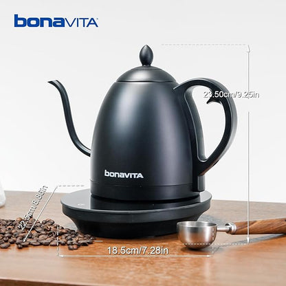 Bonavita Cosmopolitan 1.0L Gooseneck Electric Kettle, Stainless Steel Water - Image 2