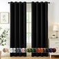 MIULEE Black Blackout Curtains for Bedroom Living Room 84 Inches Long 2 Panels by MIULEE