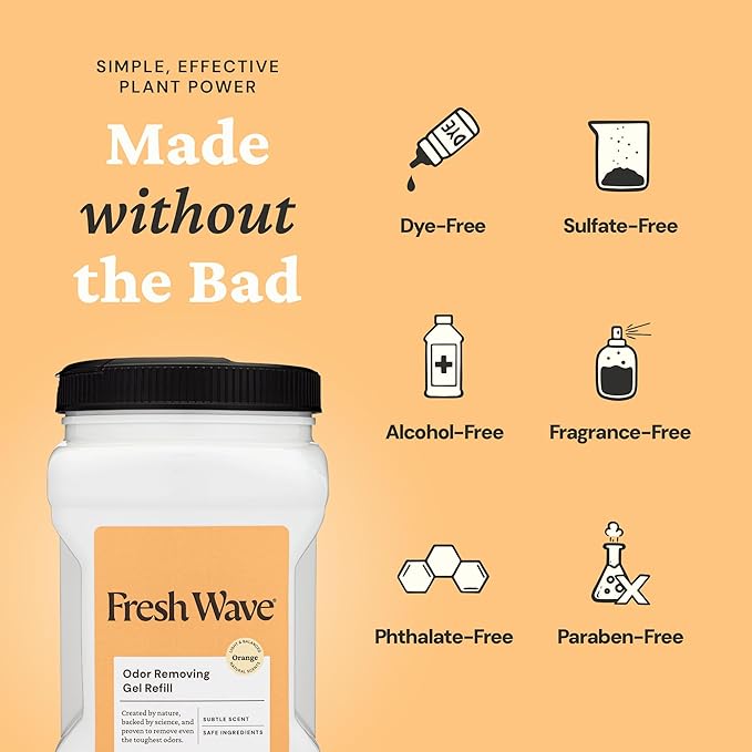 Fresh Wave Orange Odor Removing Gel Refill, 63 oz - Image 8